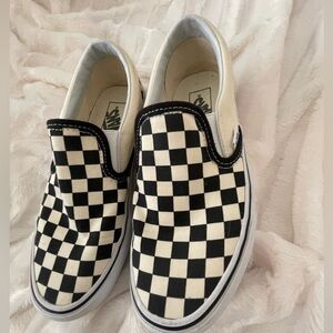 Vans unisex checkered slip ons
